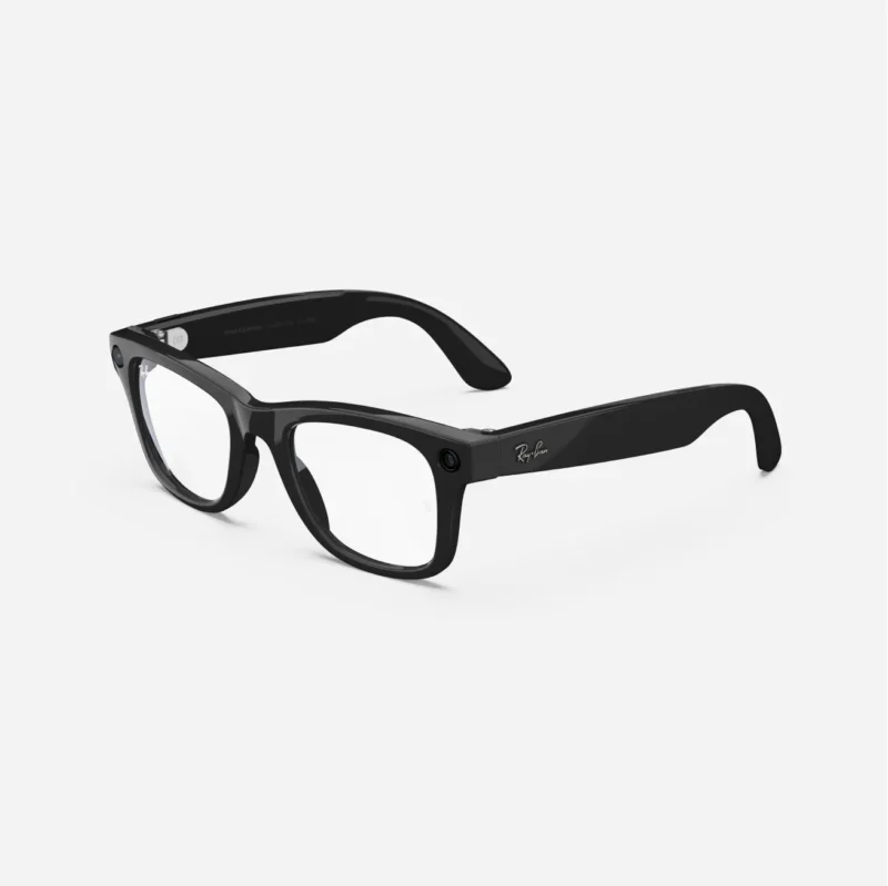 Ray-Ban Meta  wayfarer shiny black clear - Image 2