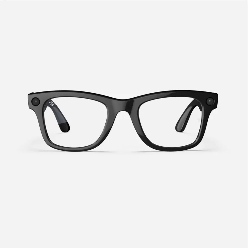 Ray-Ban Meta  wayfarer shiny black clear - Image 3