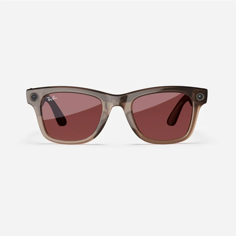 wayfarer shiny warm stone transparent red-transitions