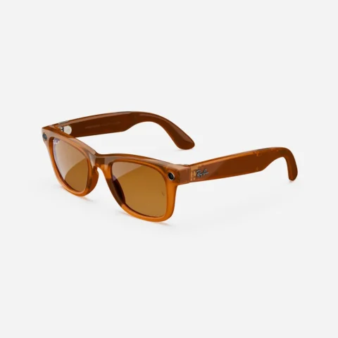 wayfarer shiny caramel transparent brown